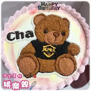 doll bear hand painted cake 544